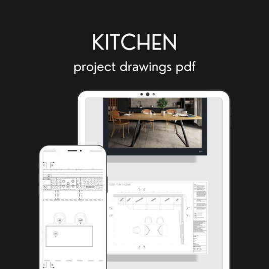 Kitchen project - a set of PDF sample architectural drawings